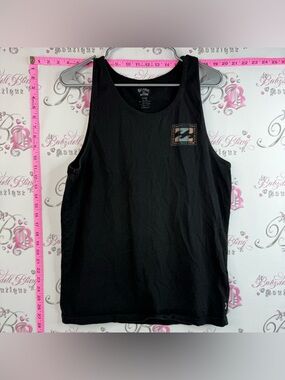 Billabong tank top ombré logo orange blue Black Tank with Small Logo Patch